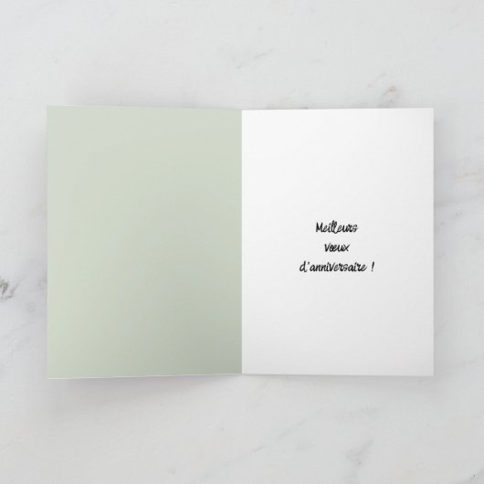 Carte d'anniversaire avec tigre (Intérieur)