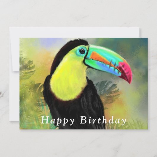 Carte d'anniversaire avec Toucan Bird (Devant)