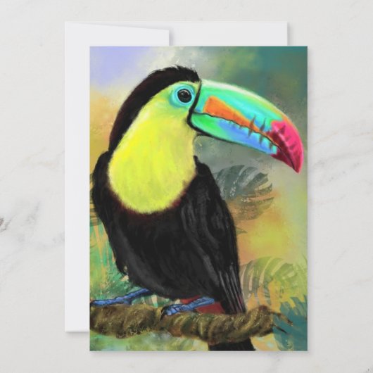 Carte d'anniversaire avec Toucan Bird (Dos)