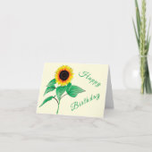 Carte d'anniversaire avec tournesol - Votre texte  (Devant)
