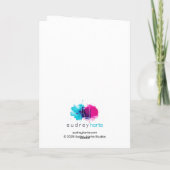 Carte d'anniversaire avec un adorable bébé lapin e (Dos)