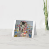 Carte d'anniversaire avec un adorable chien (Devant)