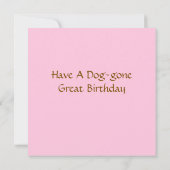 Carte d'anniversaire avec un chiot Bernedoodle dan (Dos)