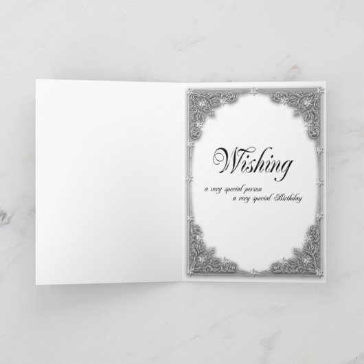 Carte d'anniversaire avec un lis (Intérieur)