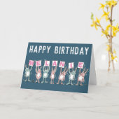 Carte d'anniversaire avec un nom de 7 lettres (Fleur jaune)