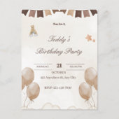 Carte d'anniversaire avec un ours en peluche (Devant)