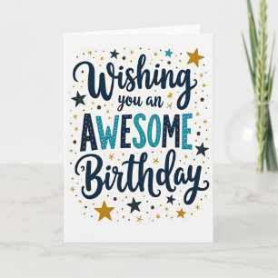 Carte d'anniversaire avec un script génial