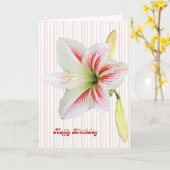 Carte d'anniversaire avec une belle Lily (Fleur jaune)