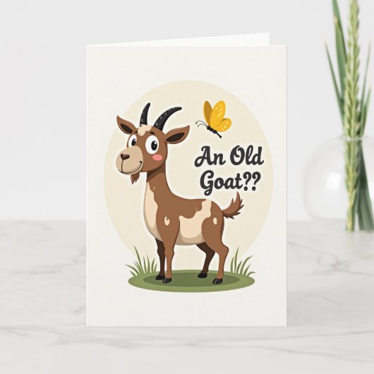Carte d'anniversaire avec une illustration drôle d (Devant)