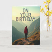 Carte d'anniversaire aventure (Fleur jaune)