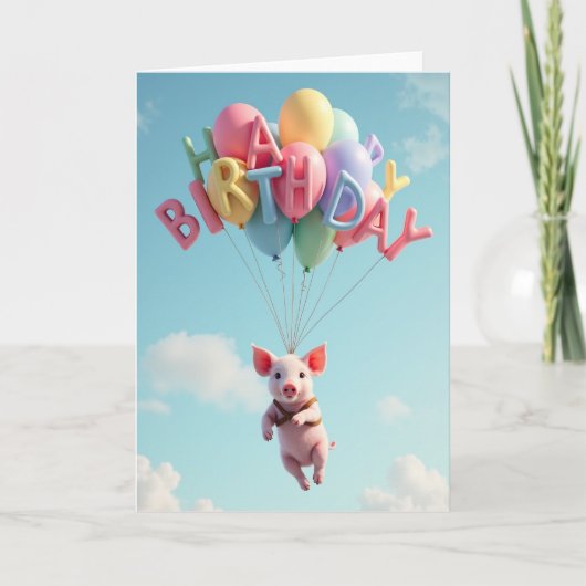 Carte d'anniversaire Aventure dans le ciel (Devant)