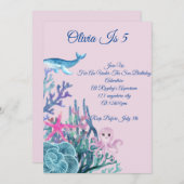 CARTE D'ANNIVERSAIRE AVENTURE SOUS LA MER (Devant / Derrière)