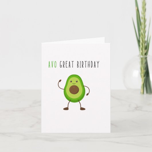 Carte d'anniversaire Avo Great Puns (Devant)