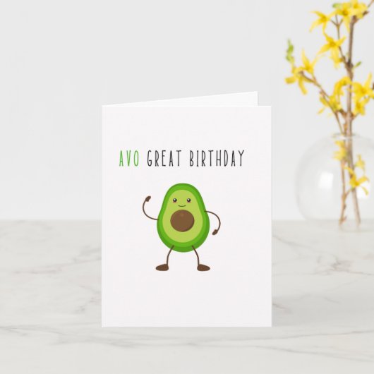 Carte d'anniversaire Avo Great Puns (Fleur jaune)