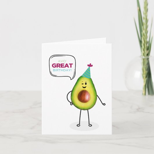 Carte d'anniversaire Avocado (Devant)