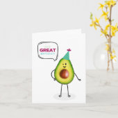Carte d'anniversaire Avocado (Fleur jaune)