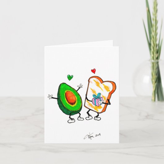 Carte d'anniversaire Avocado and Toast (Devant)