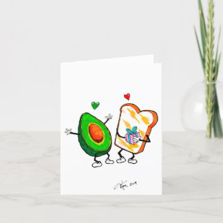 Carte d'anniversaire Avocado and Toast