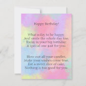 Carte d'anniversaire Axolotl (Dos)