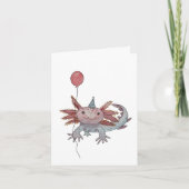 carte d'anniversaire axolotl (Devant)