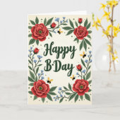 Carte d'anniversaire Azure Floret (Fleur jaune)