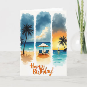 Carte d'anniversaire Azure Seascape