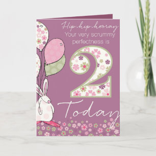 Carte d'anniversaire - Baby Girls 2e anniversaire