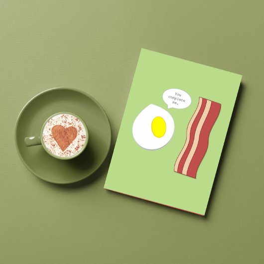 Carte d'anniversaire Bacon et Oeufs