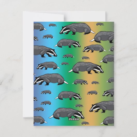 Carte d'anniversaire Badger (Dos)