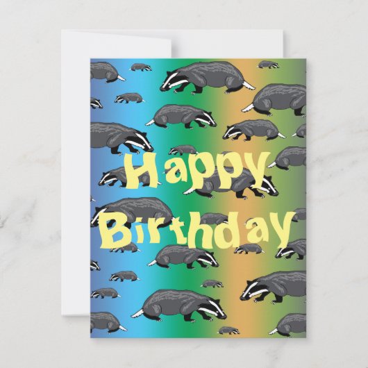 Carte d'anniversaire Badger (Devant)