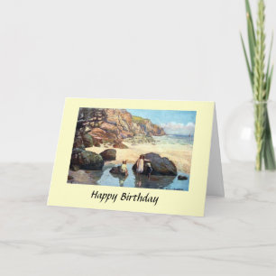 Carte d'anniversaire - Baie de Housel, Cornouaille
