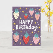 Carte d'anniversaire Baie de Prune (Fleur jaune)