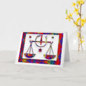 Carte d'anniversaire Balance (Fleur jaune)