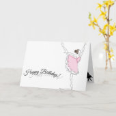 Carte d'anniversaire Ballerina (Fleur jaune)