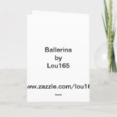 Carte d'anniversaire Ballerina (Dos)