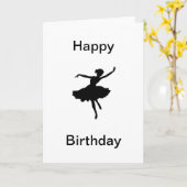 Carte d'anniversaire Ballerina (Fleur jaune)