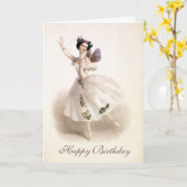Carte d'anniversaire Ballerina (Fleur jaune)