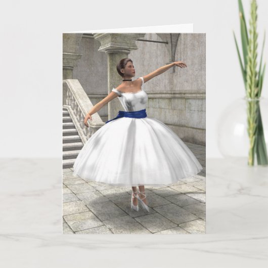 Carte d'anniversaire Ballerina Dancing (Devant)