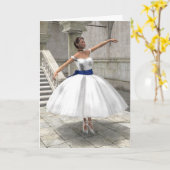 Carte d'anniversaire Ballerina Dancing (Fleur jaune)