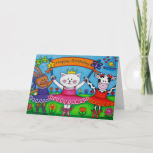 Carte d'anniversaire Ballerina Friends