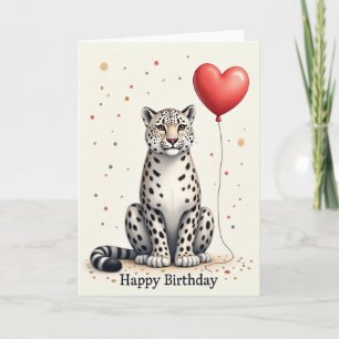 Carte d'anniversaire Ballon en forme de Cœur