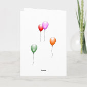 Carte d'anniversaire Ballons (Dos)