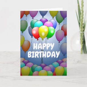 Carte d'anniversaire Ballons