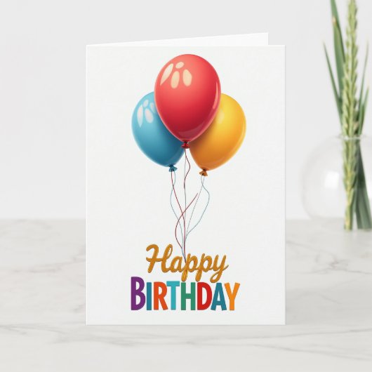 Carte d'anniversaire Ballons doux (Devant)