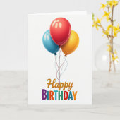 Carte d'anniversaire Ballons doux (Fleur jaune)