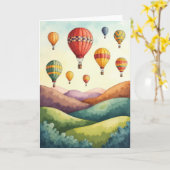 Carte d'anniversaire Balloon Sky (Fleur jaune)