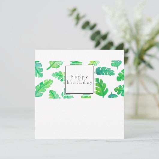 Carte d'anniversaire Banana Leaf (Debout devant)