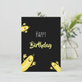 Carte d'anniversaire Bananes Cool (Debout devant)