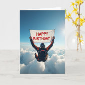 Carte d'anniversaire Bannière Céleste (Fleur jaune)