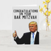 CARTE D'ANNIVERSAIRE BAR MITZVAH DE DONALD TRUMP (Fleur jaune)